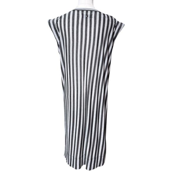 DIESEL Striped T-Shirt Dress Mini Size M Viscose Fabric Sleeveless - Picture 2 of 8